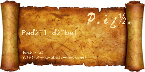 Paál Ábel névjegykártya